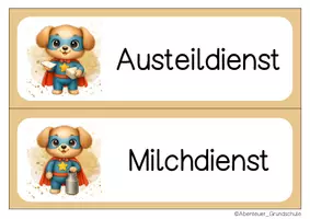 Vorschau - Bildkarten - Hundeklasse Klassendienste Klassentier Hund - Seite 3