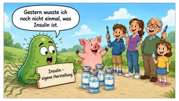 Vorschau - Arbeitsblätter - Gentechnik und Insulin – Biologie-Arbeitsblatt und Einstieg - Seite 1