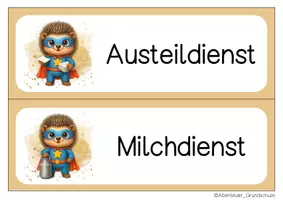 Vorschau - Bildkarten - Igelklasse Klassendienste Klassentier Igel - Seite 3
