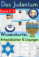 Vorschau - Unterrichtsreihen - Judentum Wissenskartei und Arbeitsblätter - Weltreligionen Ethik Religion - Deckblatt