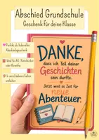 Vorschau - Mal- und Bastelvorlagen - Abschied Grundschule - Geschenk Klasse 4 basteln - Schuljaresende - Deckblatt