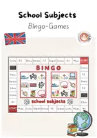 Vorschau - Spiele - School Subjects - Bingo-Game Spielfeld - Deckblatt