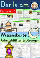 Vorschau - Arbeitsblätter - Islam Wissenskartei und Arbeitsblätter - Weltreligionen Ethik Religion - Deckblatt