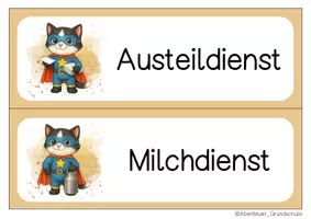 Vorschau - Bildkarten - Katzenklasse Klassendienste Klassentier Katze - Seite 3