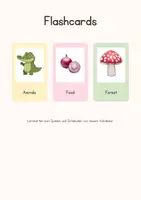 Vorschau - Bildkarten - Flashcards (Animals, Food, Forest) - Deckblatt
