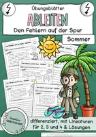 Vorschau - Arbeitsblätter - FRESCH Ableiten – Sommer | Den Fehlern auf der Spur | Fehlertexte zur Rechtschreibung (Klasse 2–4) | differenziert & mit Lösungen - Deckblatt