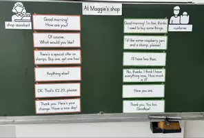 Vorschau - Stundenentwürfe - Roleplay: At Maggie's shop - A shopping dialogue - Deckblatt