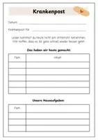 Vorschau - Anderer Materialtyp - Post für Kranke - Deckblatt + Infoblatt für fehlende Schüler*innen - Seite 1
