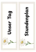 Vorschau - Poster - Tagestransparenz / Stundenplan des Tages - Deckblatt