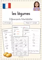 Vorschau - Arbeitsblätter - les légumes: differenzierte Arbeitsblätter - Deckblatt