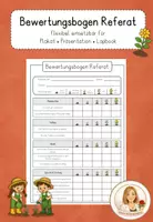 Vorschau - Anderer Materialtyp - Referat Bewertungsbogen | Mündlicher Vortrag mit Plakat, Präsentation & Lapbook - Deckblatt