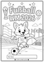 Vorschau - Arbeitsblätter - Lernmappe zur Fußball WM 2026 - Info, Geschichte, Flaggen, Pokal, Bastelanleitung, Ausmalbilder - Deckblatt