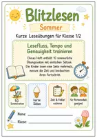 Vorschau - Interaktives Material - Blitzlesen Sommer – Leseflüssigkeit, Tempo & Genauigkeit trainieren | Deutsch Klasse 1/2 - Seite 1