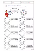 Vorschau - Arbeitsblätter - Übungsblätter - Uhrzeiten - Seite 1