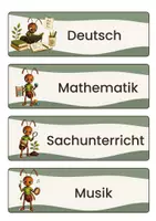 Vorschau - Poster - Tagestransparenz Stundenplan Ameisenklasse - Deckblatt