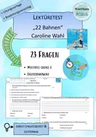 Vorschau - Test - Caroline Wahl: 22 Bahnen - Lektüretest - Deckblatt