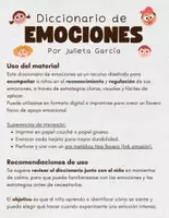 Vista previa - Refuerzo / NEE / Materiales de apoyo - Diccionario de emociones para niños - Portada