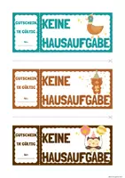 Vorschau - Anderer Materialtyp - Hausaufgabengutscheine - Seite 1