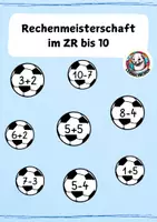 Vorschau - Spiele - Rechenmeisterschaft im ZR bis 10 - Addition und/ oder Subtraktion - Deckblatt