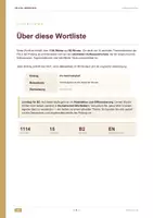 Vorschau - Prüfungsvorbereitung - TELC B2 Wortliste – 1100+ Wörter Aufbauwortschatz mit Beispielsätzen & englischer Übersetzung - Seite 1