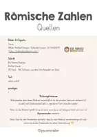 Vorschau - Arbeitsblätter - Römische Zahlen - Übungsheft - Seite 1