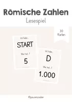 Vorschau - Spiele - Römische Zahlen - Lesespiel (30 Karten) - Deckblatt