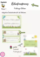 Vorschau - Stationenlernen - Reihentransparenz - Frühlings-Elfchen integrative Stationen UB - Deckblatt