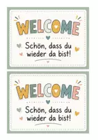 Vorschau - Mal- und Bastelvorlagen - Feriengruß. Abschiedsgeschenk. Geburtstag. Willkommen in Klasse x. - Seite 1