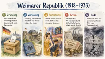 Vorschau - Arbeitsblätter - Arbeitsblatt "Weimarer Republik" + Onlineübung & MP3 + Infografik - Seite 2