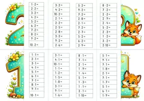 Vorschau - Arbeitsblätter - Faltheftchen kleine Einmaleins - Fuchsdesign 1-10 - Seite 1