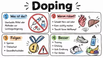 Vorschau - Arbeitsblätter - Arbeitsblätter zum Thema "Doping" + Lösung & MP3 + Mindmap + Infografik - Seite 1