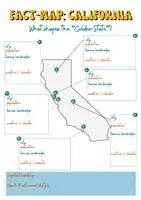 Vorschau - Arbeitsblätter - Fact-Map: California & its cities - Deckblatt