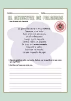 Vista previa - Hojas de trabajo - El detective de palabras - página 2
