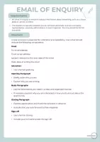 Vorschau - Arbeitsblätter - Email of Enquiry - Seite 1