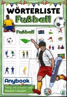 Vorschau - Arbeitsblätter - Wörterliste Fußball mit Codes Anybook Pro - Deckblatt