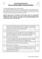 Vorschau - Stundenentwürfe - Lesespurgeschichte: Das verschwundene Zirkusmikrofon (differenziertes Material für Klasse 2-4) - Seite 2
