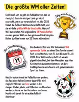 Vorschau - Spiele - Fußball WM 2026: Leseverständnis und Wortsuchrätsel mit Lösungen - Seite 1
