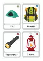 Vorschau - Mal- und Bastelvorlagen - Bildkarten Camping - Seite 2