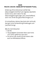 Vorschau - Spiele - 🎲 Das Ruck-Zuck-Geburtstagsritual für die Grundschule! - Seite 1