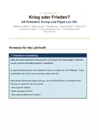 Vorschau - Stundenentwürfe - Religion | Krieg oder Frieden? | Trump vs. Papst Leo XIV. | Unterrichtseinheit zu echter Stärke, Mut & Frieden | Sek I & Förderschule | Klasse 6-9 - Seite 2
