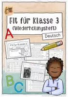 Vorschau - Unterrichtsreihen - Fit für Klasse 3 - Deutsch (Wiederholung Klasse 2) - Deckblatt