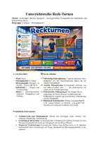 Vorschau - Unterrichtsreihen - Reck-Turnen 8. Klasse - Reihenplanung & Pfüfungsbogen - Deckblatt