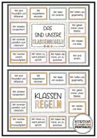 Vorschau - Poster - Klassenregeln | Boho Minimalistisch Klassenzimmer Deko | Verhaltensregeln - Seite 1