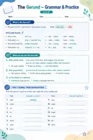 Vorschau - Arbeitsblätter - Gerund und Infinitive B1 - Deckblatt