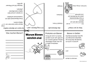 Vorschau - Arbeitsblätter - Bienen Minibook - Seite 1