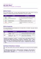 Vorschau - Arbeitsblätter - das oder dass? Arbeitsblatt Klasse 5-6 - Seite 1