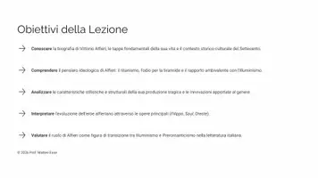 anteprima - Presentazioni / Lavagne - Vittorio Alfieri: Modulo Didattico Completo - Pagina 1