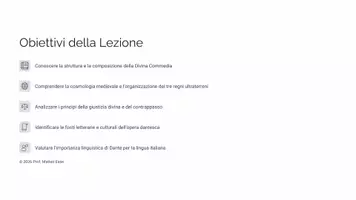 anteprima - Presentazioni / Lavagne - La Divina Commedia: Struttura, Cosmologia e Poetica - Pagina 1