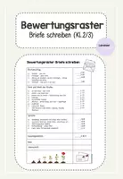Vorschau - Klassenarbeiten - Briefe schreiben Bewertungsraster Klassenarbeit (Kl.2/3) - Deckblatt