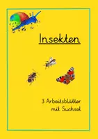 Vorschau - Arbeitsblätter - Insekten: 3 Arbeitsblätter mit Suchsel - Deckblatt